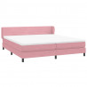 Łóżko typu Box Spring z materacami Różowy 180x220 cm Aksamit