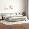 Łóżko typu Box Spring z materacami Jasnoszary 180x210 cm