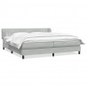 Łóżko typu Box Spring z materacami Jasnoszary 180x210 cm