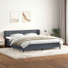 Łóżko typu Box Spring z materacami Ciemnoszary 180x210 cm