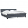 Łóżko typu Box Spring z materacami Ciemnoszary 180x210 cm