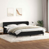 Łóżko typu Box Spring z materacami Czarny 180x210 cm Aksamit