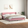 Łóżko typu Box Spring z materacami Różowy 180x210 cm Aksamit