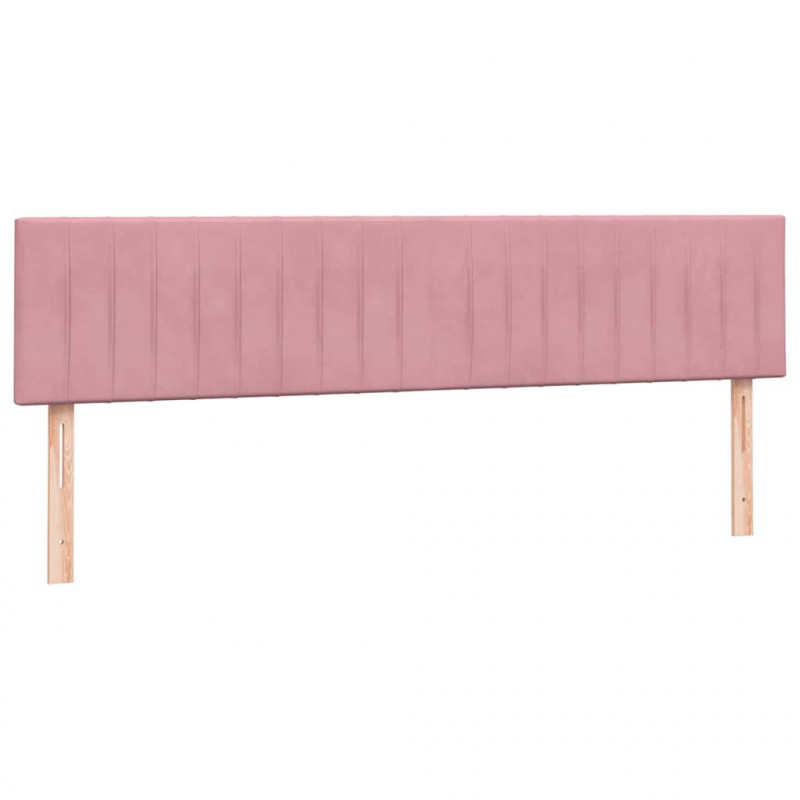 Łóżko typu Box Spring z materacami Różowy 180x210 cm Aksamit