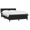 Łóżko typu Box Spring z materacem Czarny 160x220 cm Aksamit