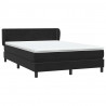 Łóżko typu Box Spring z materacem Czarny 160x220 cm Aksamit