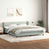 Łóżko typu Box Spring z materacami Jasnoszary 180x220 cm