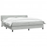 Łóżko typu Box Spring z materacami Jasnoszary 180x220 cm