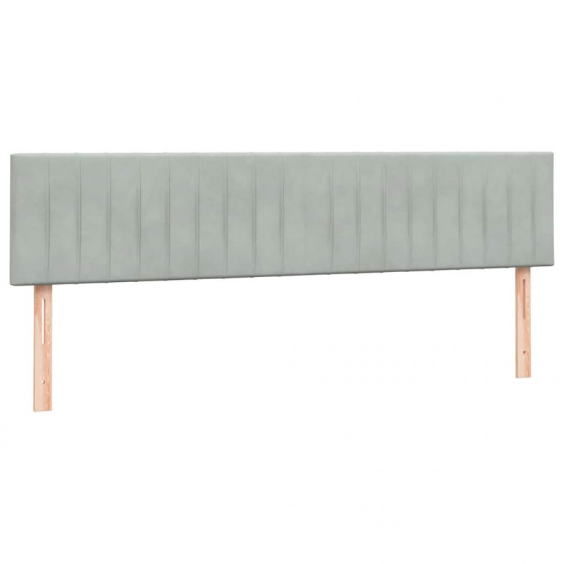 Łóżko typu Box Spring z materacami Jasnoszary 180x220 cm