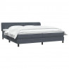Łóżko typu Box Spring z materacami Ciemnoszary 180x220 cm