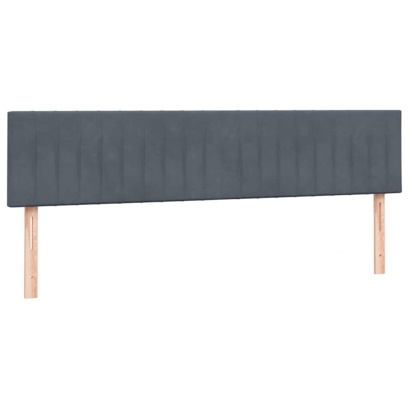 Łóżko typu Box Spring z materacami Ciemnoszary 180x220 cm