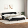 Łóżko typu Box Spring z materacami Czarny 180x220 cm Aksamit