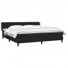 Łóżko typu Box Spring z materacami Czarny 180x220 cm Aksamit