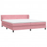 Łóżko typu Box Spring z materacami Różowy 180x220 cm Aksamit