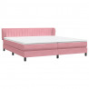 Łóżko typu Box Spring z materacami Różowy 200x220 cm Aksamit