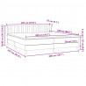 Łóżko typu Box Spring z materacami Różowy 200x220 cm Aksamit