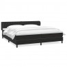Łóżko typu Box Spring z materacami Czarny 180x210 cm Aksamit