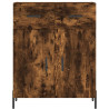 Witrynka przydymiony dąb 69,5x34x180 cm materiał drewnopochodny