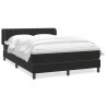 Łóżko typu Box Spring z materacem Czarny 160x220 cm Aksamit