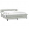 Łóżko typu Box Spring z materacami Jasnoszary 180x220 cm