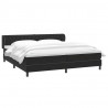 Łóżko typu Box Spring z materacami Czarny 180x220 cm Aksamit