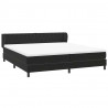 Łóżko typu Box Spring z materacami Czarny 180x220 cm Aksamit