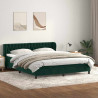 Łóżko typu Box Spring z materacami Ciemnozielone 180x220 cm