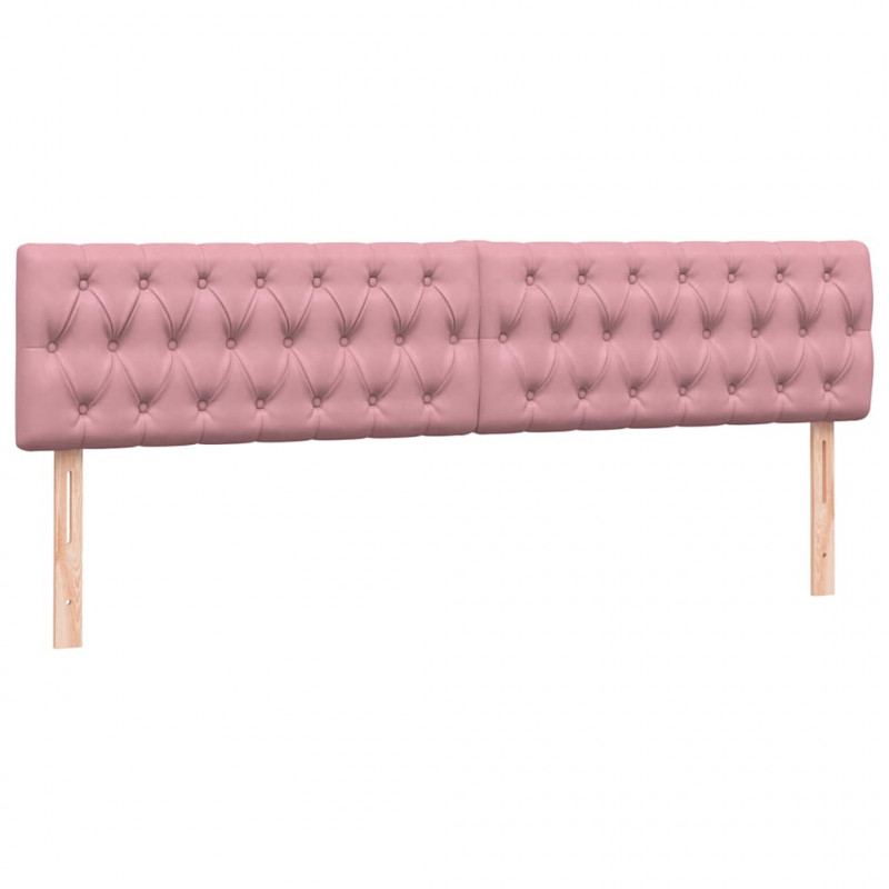 Łóżko typu Box Spring z materacami Różowy 180x220 cm Aksamit