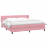 Łóżko typu Box Spring z materacami Różowy 200x220 cm Aksamit