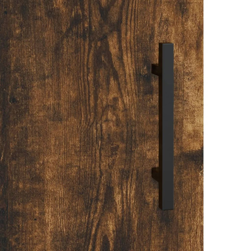 Witrynka przydymiony dąb 69,5x34x180 cm materiał drewnopochodny