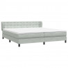 Łóżko typu Box Spring z materacami Jasnoszary 180x210 cm