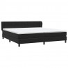 Łóżko typu Box Spring z materacami Czarny 180x210 cm Aksamit