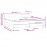 Łóżko typu Box Spring z materacami Czarny 180x210 cm Aksamit