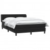 Łóżko typu Box Spring z materacem Czarny 160x220 cm Aksamit