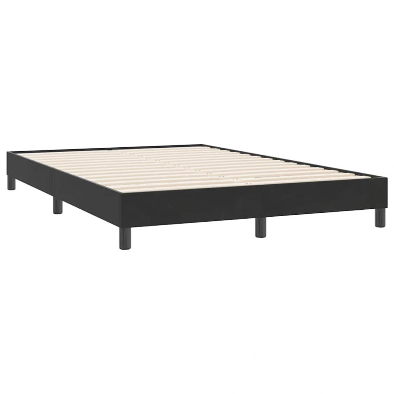 Łóżko typu Box Spring z materacem Czarny 160x220 cm Aksamit
