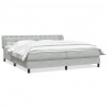 Łóżko typu Box Spring z materacami Jasnoszary 180x220 cm