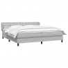 Łóżko typu Box Spring z materacami Jasnoszary 180x220 cm