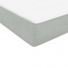 Łóżko typu Box Spring z materacami Jasnoszary 180x220 cm