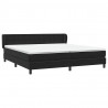 Łóżko typu Box Spring z materacami Czarny 180x220 cm Aksamit
