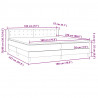 Łóżko typu Box Spring z materacami Czarny 180x220 cm Aksamit