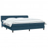 Łóżko typu Box Spring z materacami Ciemnoniebieski 180x220 cm