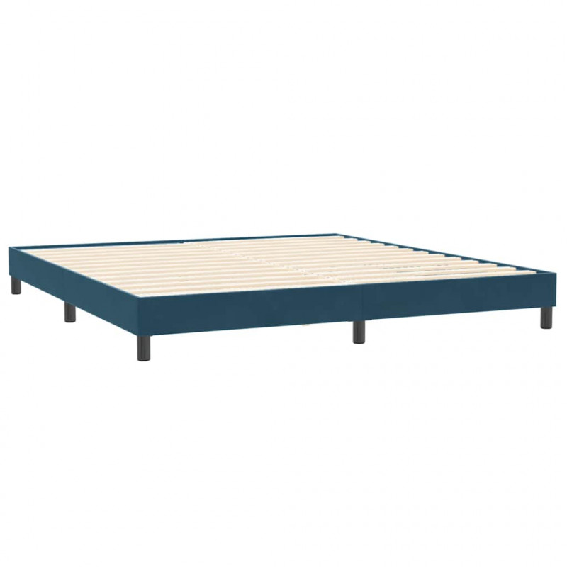 Łóżko typu Box Spring z materacami Ciemnoniebieski 180x220 cm
