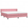 Łóżko typu Box Spring z materacami Różowy 180x220 cm Aksamit