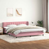 Łóżko typu Box Spring z materacami Różowy 200x220 cm Aksamit