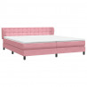 Łóżko typu Box Spring z materacami Różowy 200x220 cm Aksamit