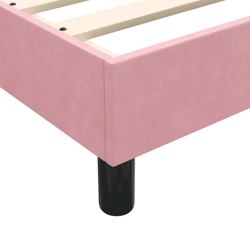 Łóżko kontynentalne z materacem, różowe, 80x210 cm