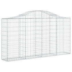 Kosze gabionowe, 12 szt, 200x30x100/120cm, galwanizowane żelazo