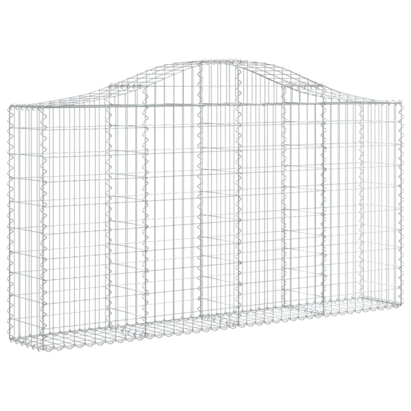 Kosze gabionowe, 12 szt, 200x30x100/120cm, galwanizowane żelazo