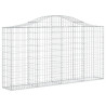 Kosze gabionowe, 12 szt, 200x30x100/120cm, galwanizowane żelazo