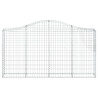 Kosze gabionowe, 12 szt, 200x30x100/120cm, galwanizowane żelazo